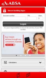 ABSA Personal loan calculator screenshot